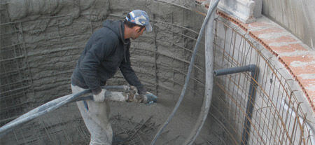 hormigón proyectado